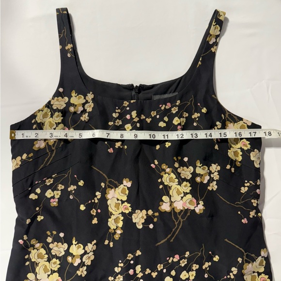 Banana Republic Women’s Shift Dress‎ Size 8 Y2K Dark Romantic Floral Silk Mini - Picture 8 of 13